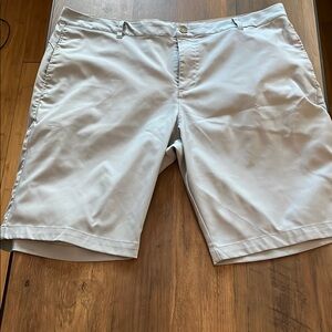 Puma Men's Soft Gray Flat Front Shorts